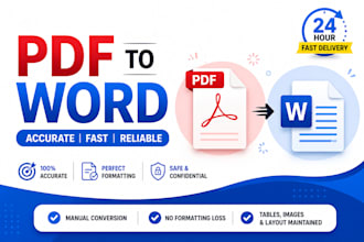 do PDF to word conversion and document formatting