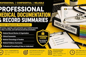 prepare professional medical record documentation clinical summaries