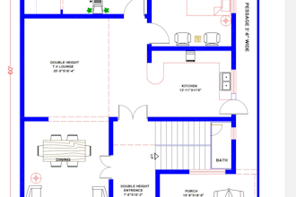 draw professional 2d floor plans and architectural drafting in autocad