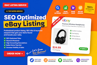 ebay product listing ebay SEO optimization and ebay VA tasks