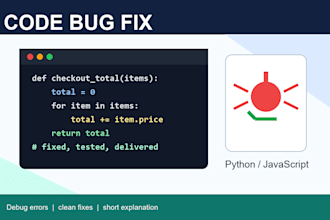 fix bugs in your python or javascript code
