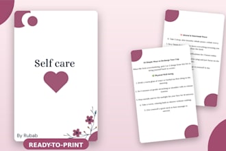 design a beautiful self care journal