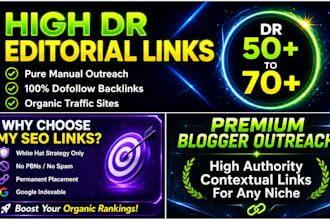 secure high DR editorial links via manual blogger outreach