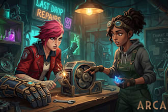 draw arcane fanart and original characters