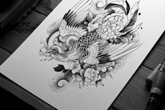 personalized japanese tattoo design service