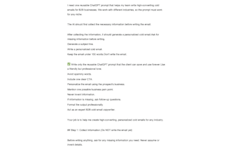 create custom chatgpt prompts for your business