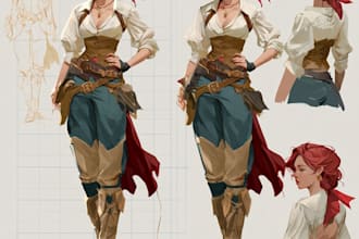 draw dnd character design and dnd commission art