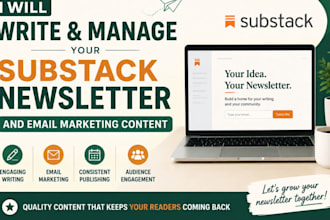 write and manage substack newsletter and email marketing content