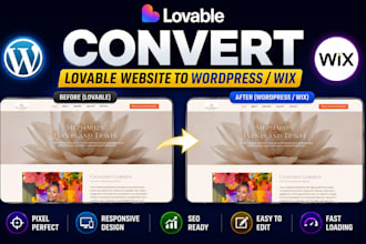 convert lovable website to wordpress or lovable to wix