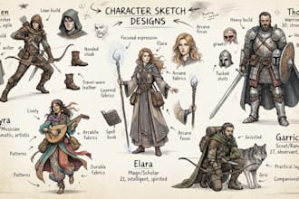 sketch your character concept or anything