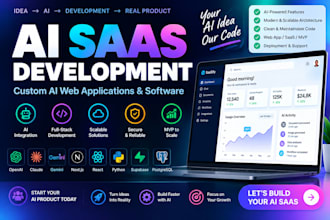 develop ai saas web applications, ai agents and python automation software