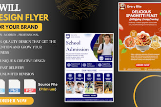 design professional business promotional and marketing flyer
