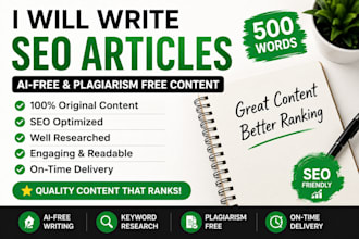 write human written SEO blog posts and articles