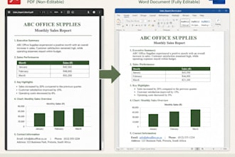 convert PDF to editable word documents