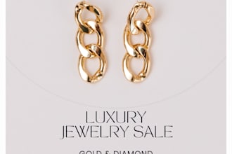 design modern jewelry posts and product ads for instagram