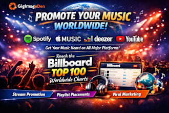 promote your music spotify apple music deezer billboard charts top 100 worldwide