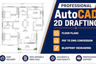 create autocad 2d floor plans