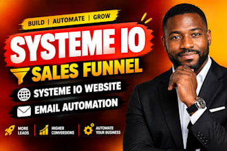build systeme io sales funnel, systeme io webinar funnel and membership website