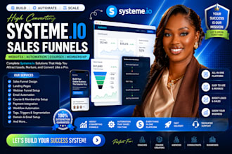 build systeme io sales funnel, systeme io webinar funnel, and membership website