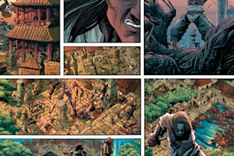 comic book illustration, graphic novel design