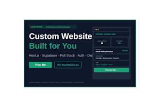 build you a modern website or web app using nextjs and supabase