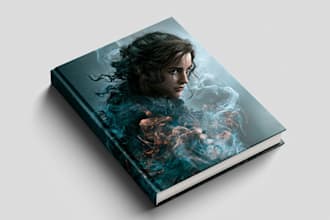 design a sci fi fantasy book cover design that sells