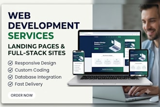 build responsive landing page or full stack website with deployment