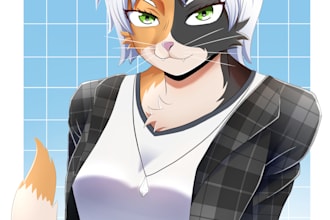 draw your furry character with my unique style