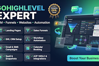 build gohighlevel CRM, funnels, website and automation