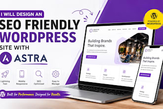 design an SEO friendly wordpress website using astra theme