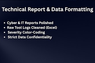 format cybersecurity reports and clean logs
