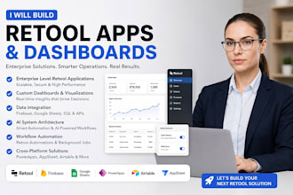 build enterprise retool applications dashboards firebase google sheets power app