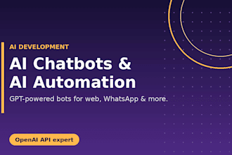 build ai chatbots and ai automation using openai api