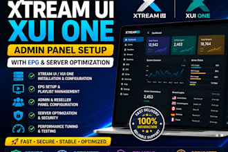 configure xtream UI xui one admin panel with epg and server optimization
