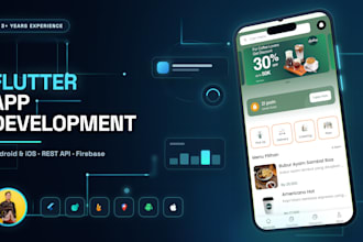 develop a flutter mobile app for android and ios