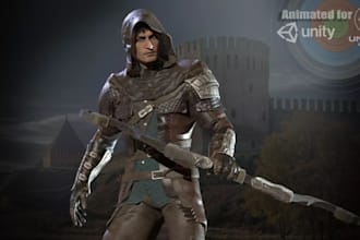 sculpt aaa hero character, npc and cinematic game character model