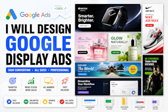 design google banner or adwords display ads, cover, header