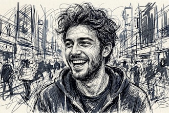 draw awesome scribble art from your photo