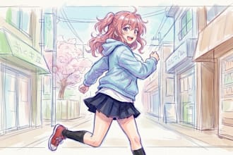 sketch you color anime sketch art