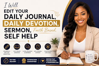 edit your daily journal, daily devotion, sermon, faith based, self help, memoir