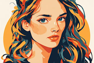 draw your photo into vactor cartoon portraits based on your imagination