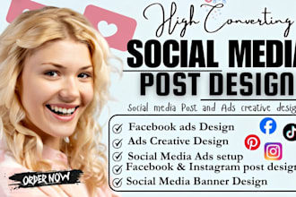 do facebook ads design, social media post, ad creative, instagram post