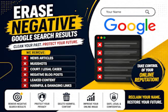 remove mugshots,delete negative links,erase bad articles false news from google