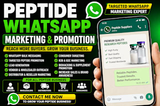 promote peptide products targeted bulk whatsapp messages API marketing campaign