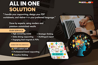 do strategic copywriting and custom designed layout