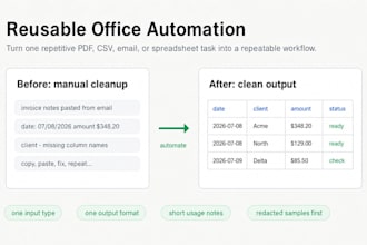 automate your repetitive PDF, email, CSV, or spreadsheet workflow