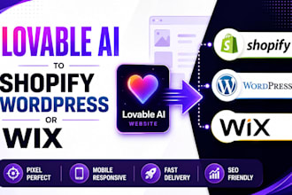 convert lovable ai website to shopify wordpress or wix