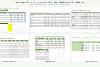 build a 3 statement financial model and dcf valuation in excel