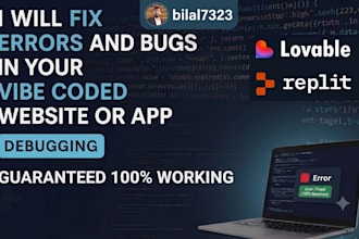 fix and complete your vibe coded app or website with firebase or supabase