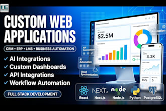 develop custom crm, erp, lms and full stack web application